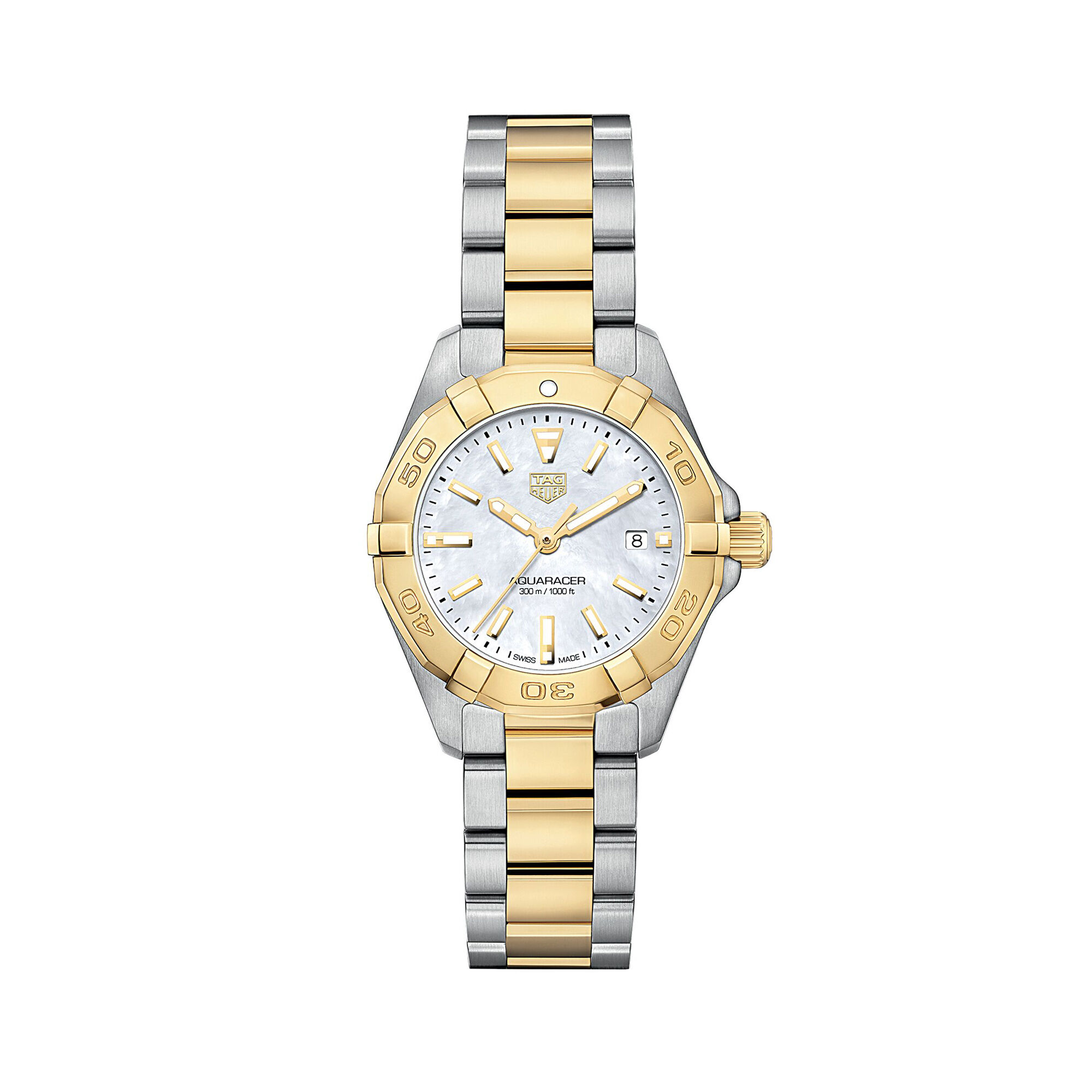 Tag Heuer Women s WBD1420.BB0321 Aquaracer 18kt Yellow Gold Two Tone Stainless Steel and Gold Watch Two Tone